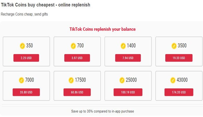 TikTok Coins Recharge