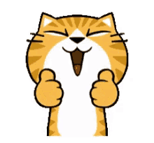 animated cat thumbs gif