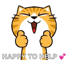 Animated Cat thumbs Up GIF