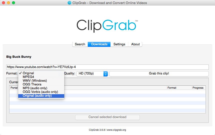 ClipGrab YouTube to MP3 Converter