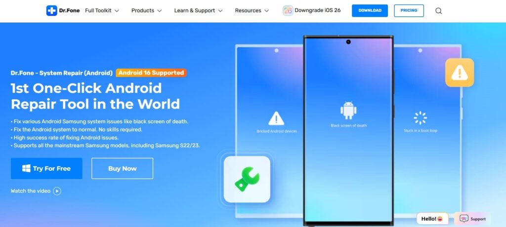 Repair Samsung System Issues at Home Like a Pro 4 android repair tool drfone